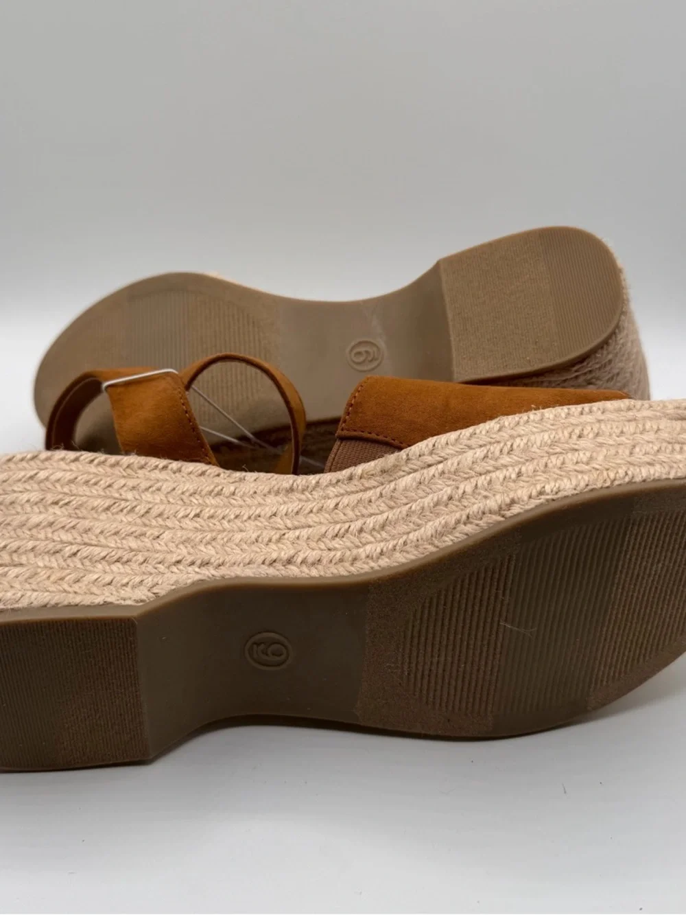 Seychelles Cognac Espadrille Platform Wedge Sandals Womens 9 Ankle Strap